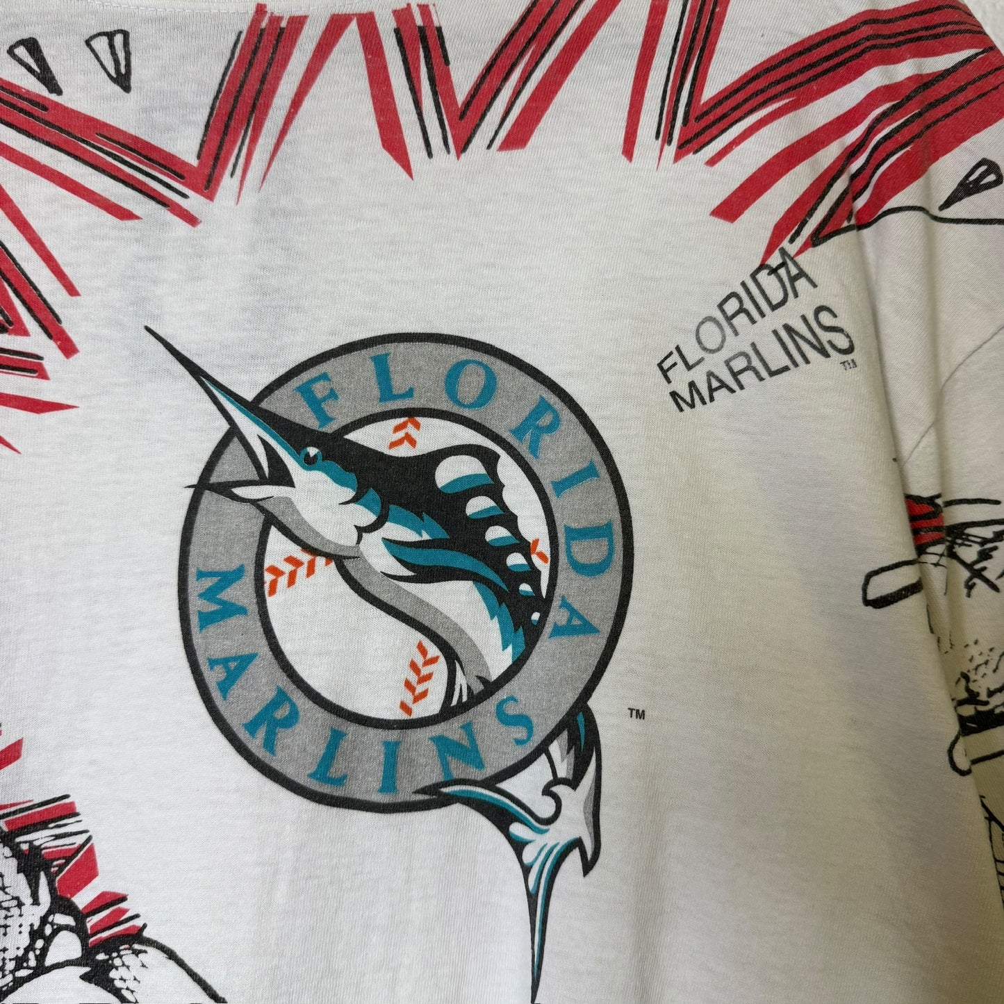 90's Florida Marlins MLB Looney Tunes T-shirt Sz XL (A8826)