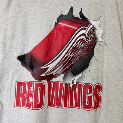 90's Detroit Red Wings NHL Nutmeg Breakthrough T-Shirt Sz XL (B2083)