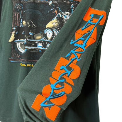 90's Harley Davidson Heritage of Freedom Long Sleeve (Green) Sz L (B583)