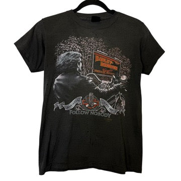 1989 Harley Davidson Chop Shop 3D Emblem T-Shirt Sz M (B471)