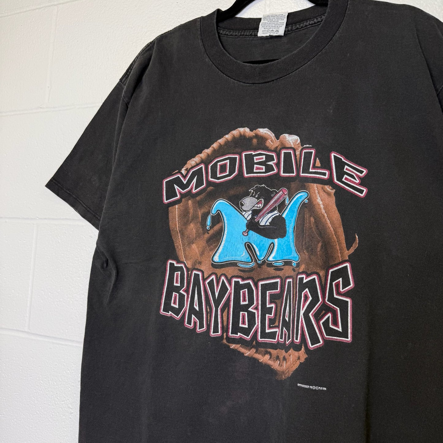 1996 Mobile Bay Bears Baseball T-shirt Sz XL (B2979)