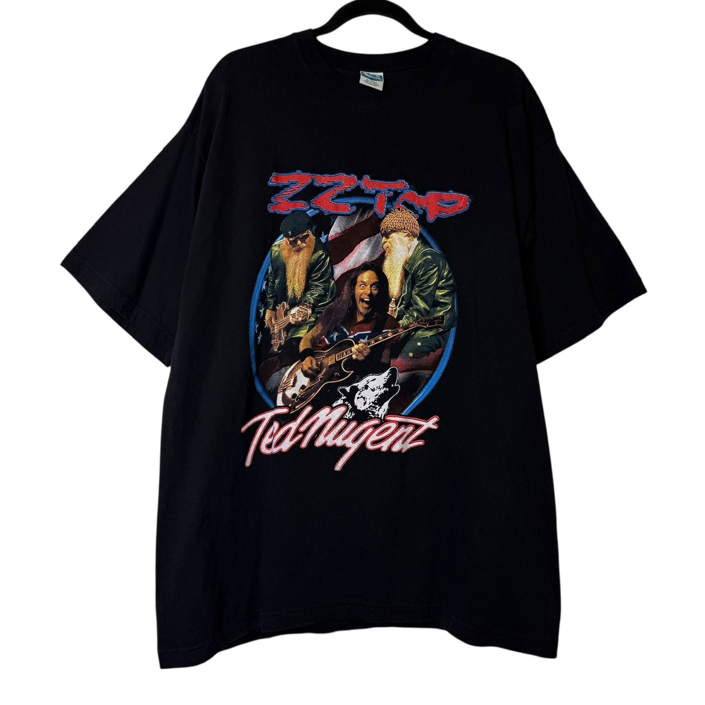 2003 ZZ Top & Ted Nugent Tour T-Shirt Sz XL (A9911)