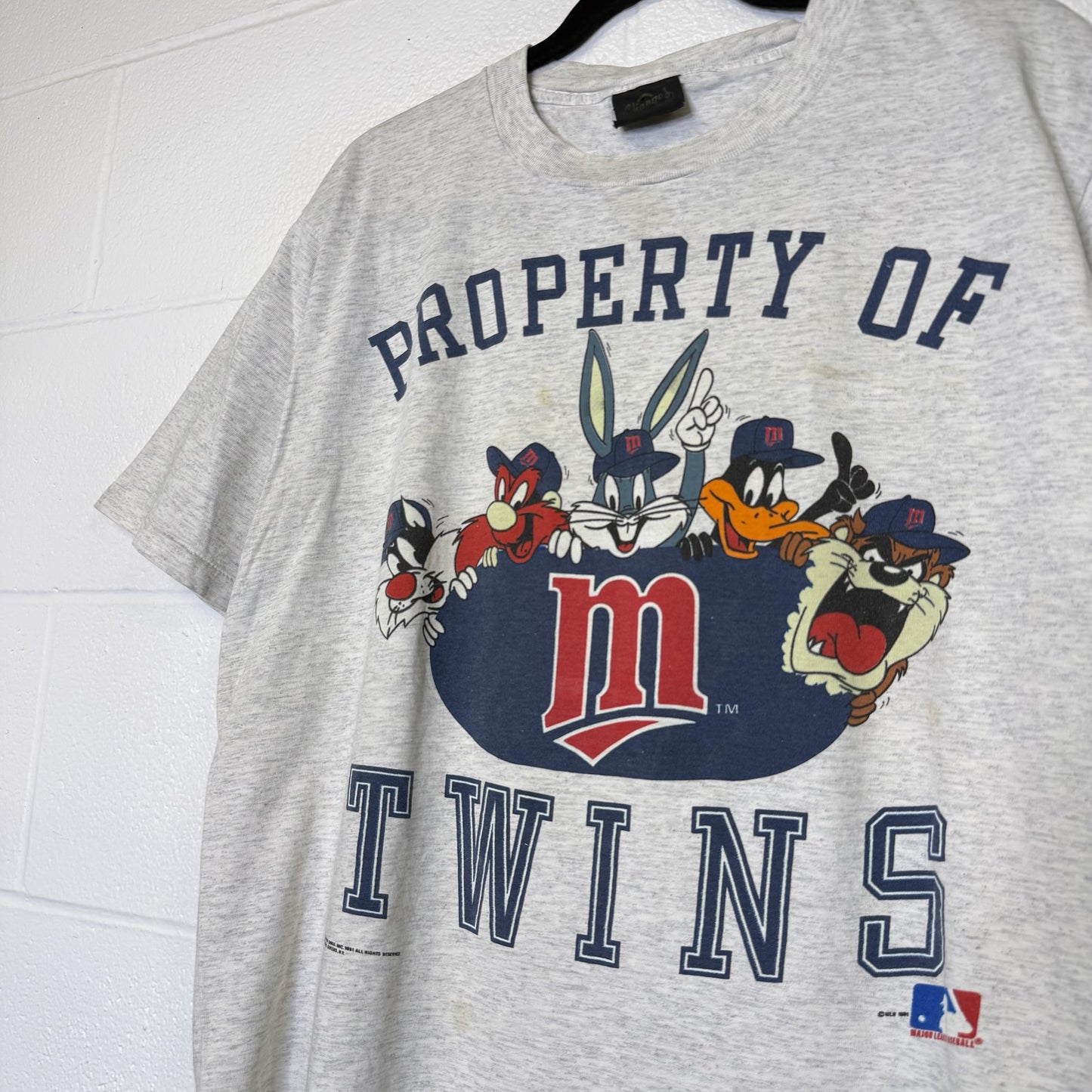 1991 Minnesota Twins MLB Looney Tunes T-shirt (B2995)