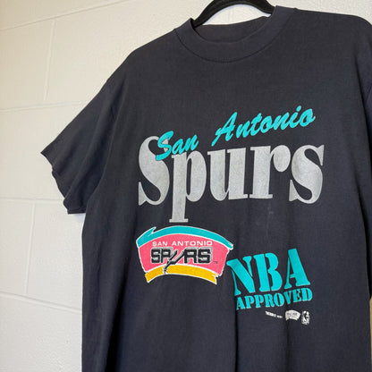 1991 San Antonio Spurs NBA T-Shirt Sz L (B2847)