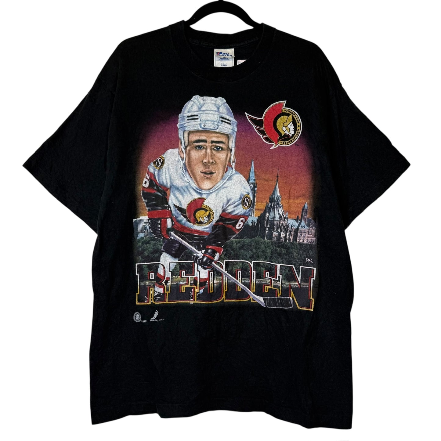 90s Ottawa Senators Redden NHL T-Shirt Sz L (B1750)