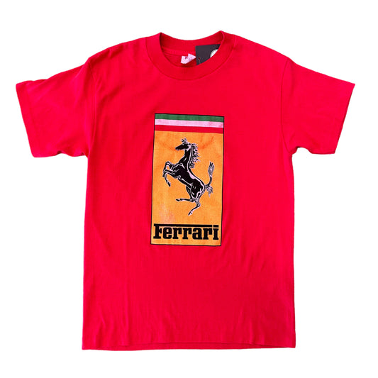 80s Scuderia Ferrari Logo T-Shirt Sz L (4313)