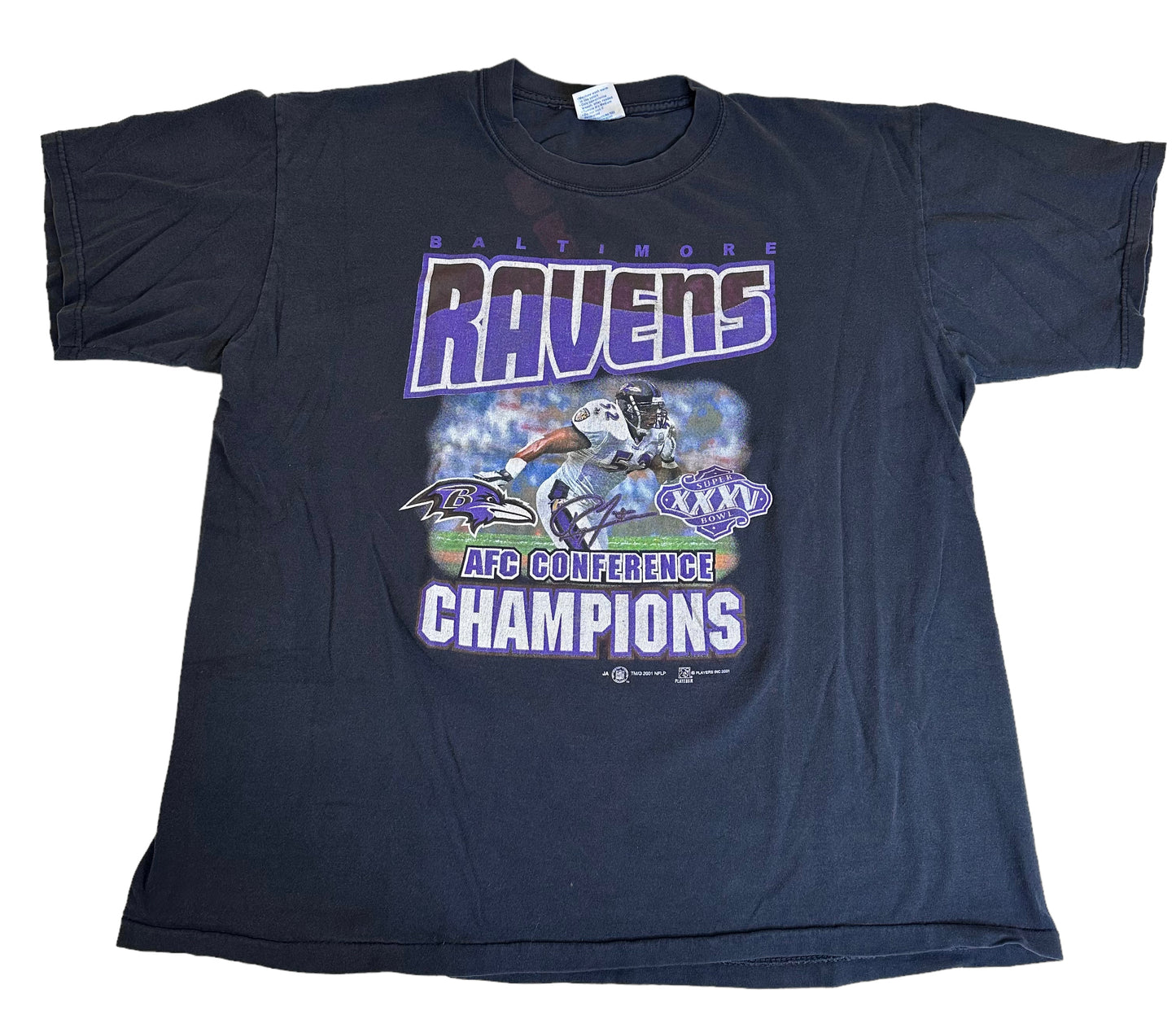 2001 Baltimore Ravens NFL T-shirt Sz XL (A2149)