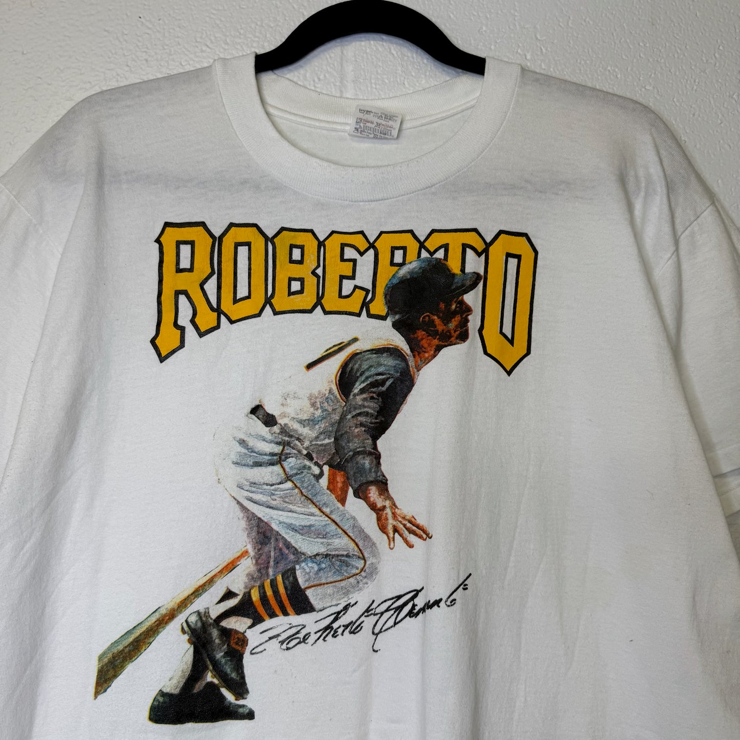 90's Roberto Pittsburg Pirates MLB T-shirt Sz L (B1741)