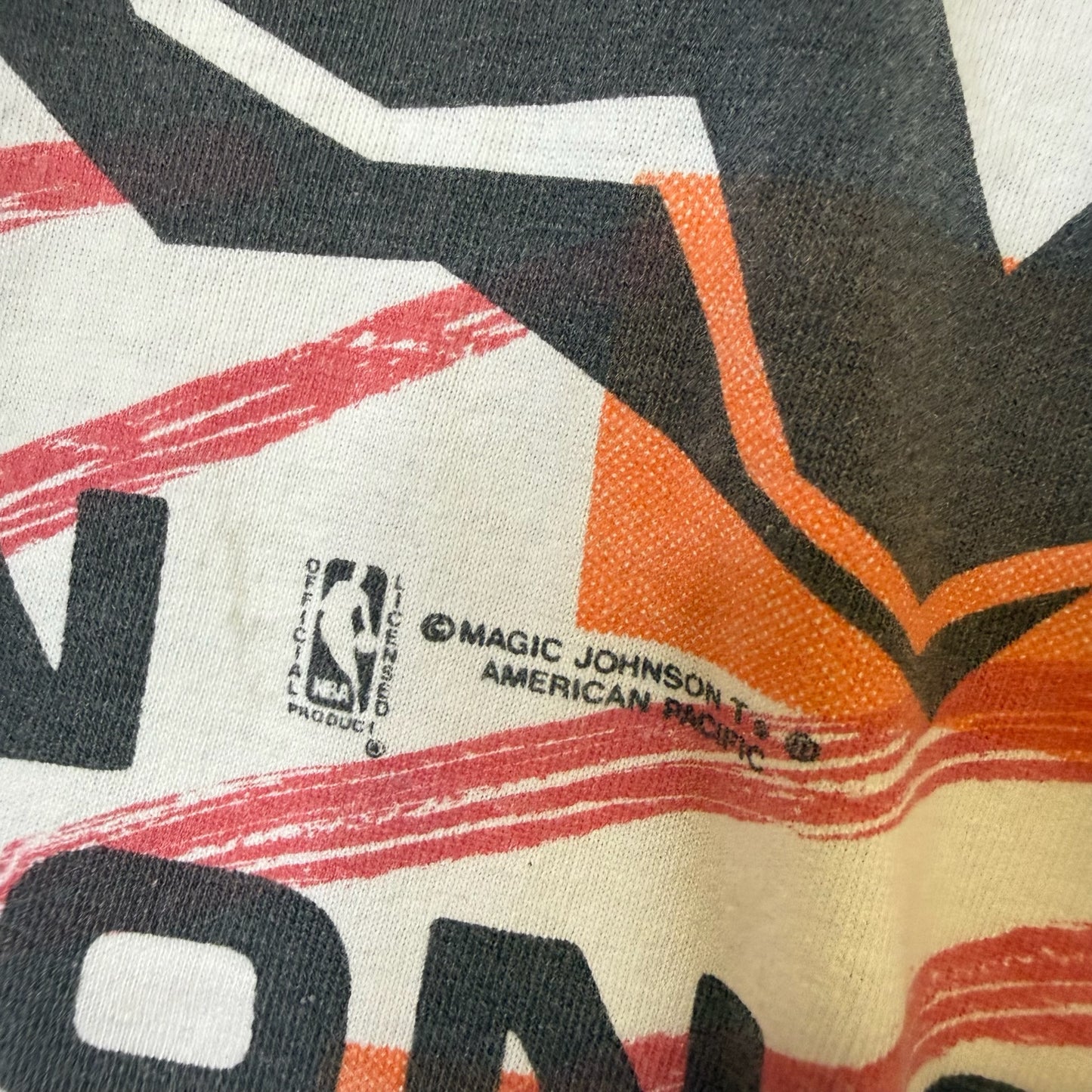 90's San Antonio Spurs David Robinson NBA AOP T-Shirt Sz L (B2194)