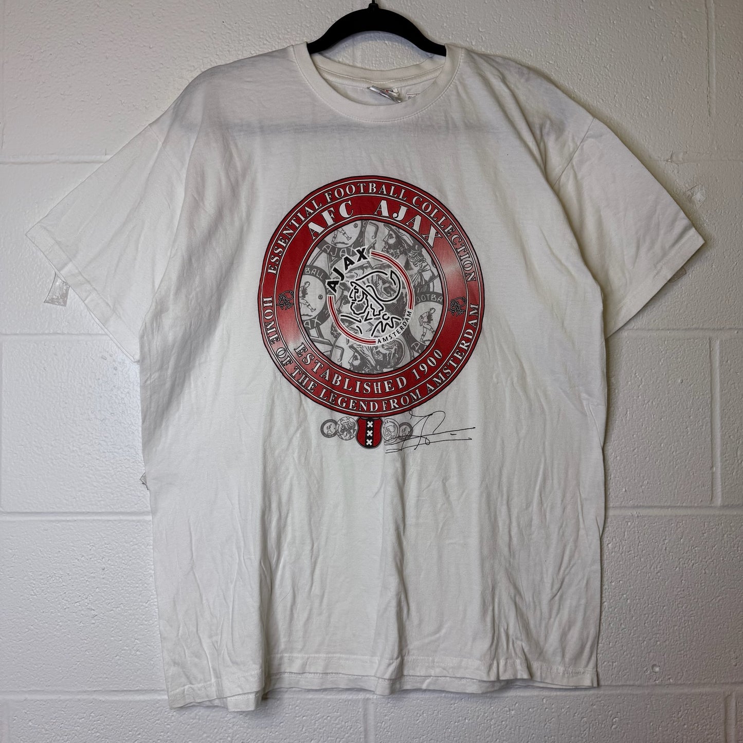 90s Ajax Amsterdam Soccer T-Shirt Sz L (B2629)