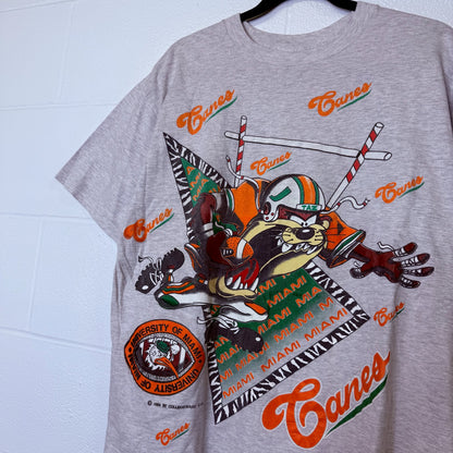 1994 Miami Hurricanes Taz NCAA T-shirt (B2327)