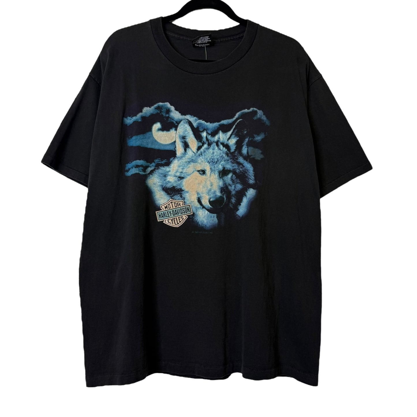 1993 Harley Davidson York PA Wolf T-shirt Sz L (B205)