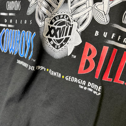 1994 Dallas Cowboys vs Buffalo Bills T-shirt Sz L (B2117)