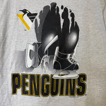 90's Pittsburgh Penguins Nutmeg Breakthrough T-Shirt Sz L (B2068)