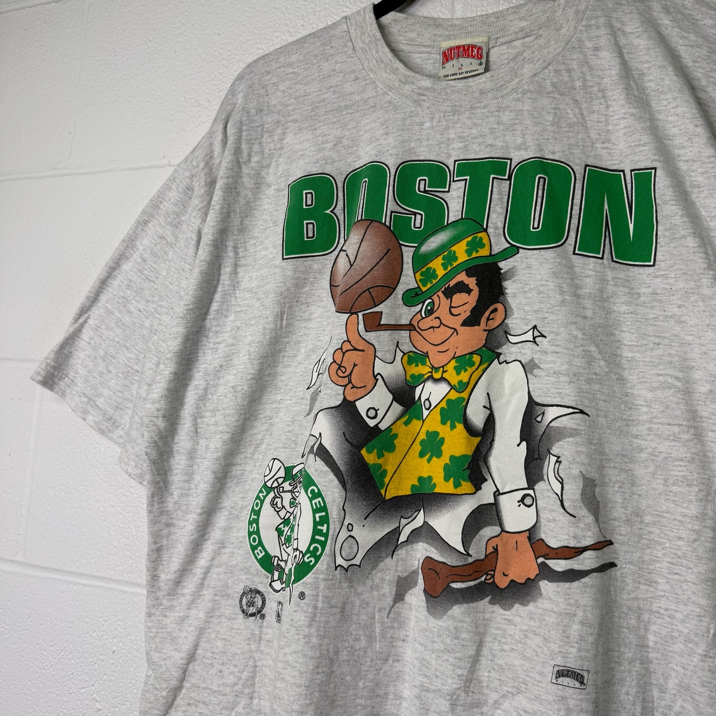 90s Boston Celtics NBA Nutmeg Breakthrough T-Shirt Sz XL