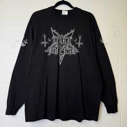 2000 Dark Funeral Teach Children to Worship Satan Long Sleeve Band T-Shirt Sz XL (B656)