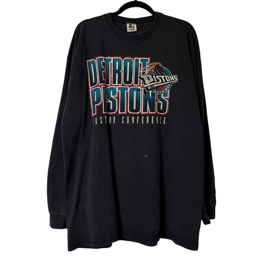 90's Detroit Pistons Starter Long Sleeve Sz XL (B1932)