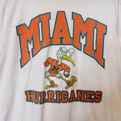 90's Miami Hurricanes NCAA T-shirt Sz L (B573)