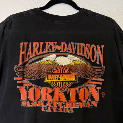 2010 Harley Davidson Yorkton Saskatchewan T-Shirt Sz L (B1397)