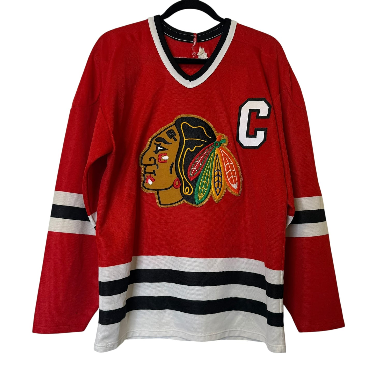 90s Chicago Blackhawks Jonathan Towes NHL Hockey Jersey