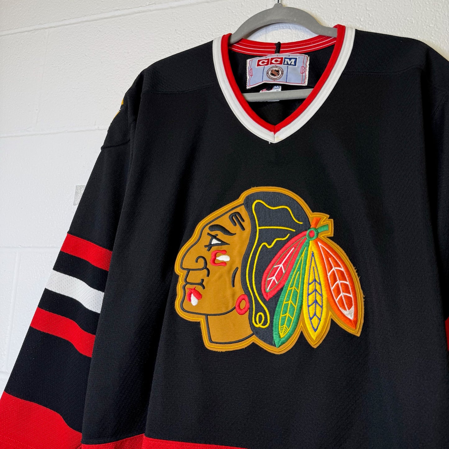 90s Chicago Blackhawks Hockey NHL Jersey CCM Sz M (B1983)