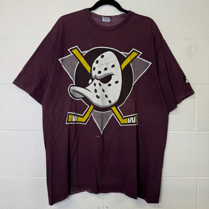 90's Mighty Ducks Starter NHL T-Shirt Sz XL (B2908)