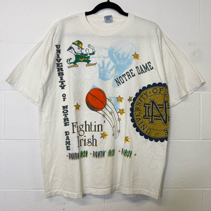 90's Notre Dame Fighting Irish NCAA Salem T-Shirt Sz XL (B2328)