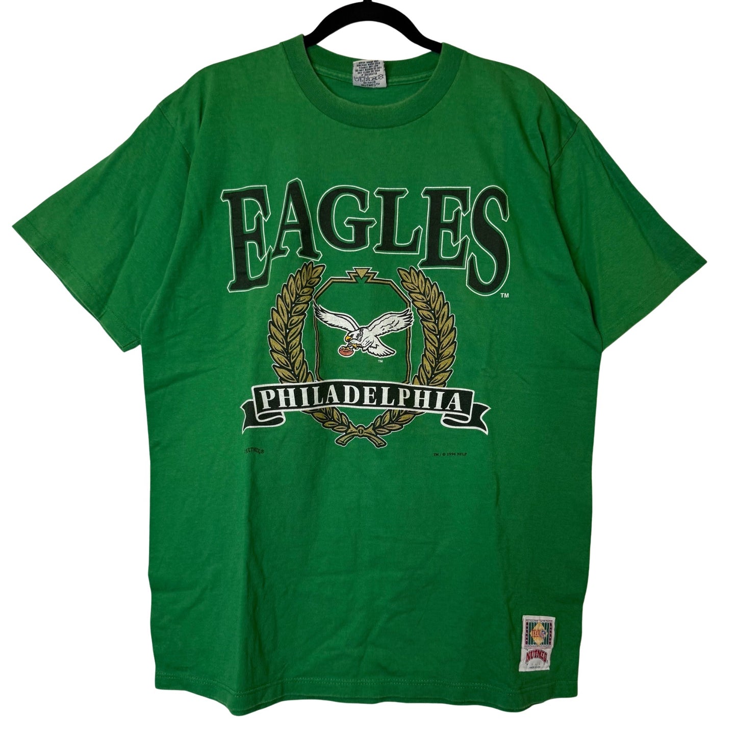 90s Philadelphia Eagles Nutmeg NFL T-shirt Sz XL (B2571)