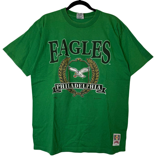 90s Philadelphia Eagles Nutmeg NFL T-shirt Sz XL (B2571)