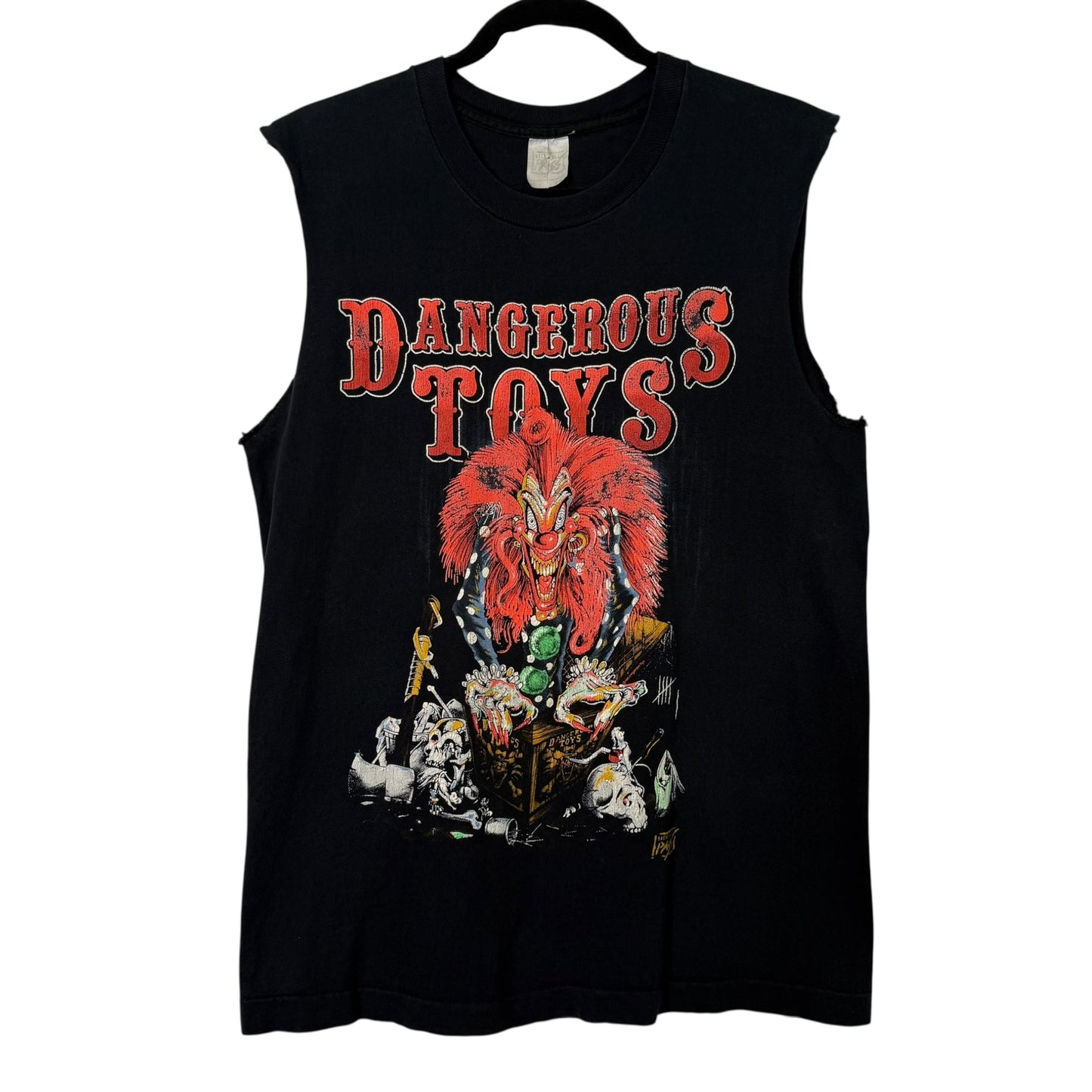 80's Dangerous Toys Chopped Sleeve Shirt Backstage Pass Sz M (B1324)