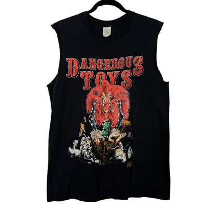 80's Dangerous Toys Chopped Sleeve Shirt Backstage Pass Sz M (B1324)