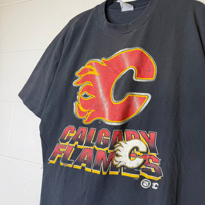 90s Calgary Flames NHL T-Shirt Sz L