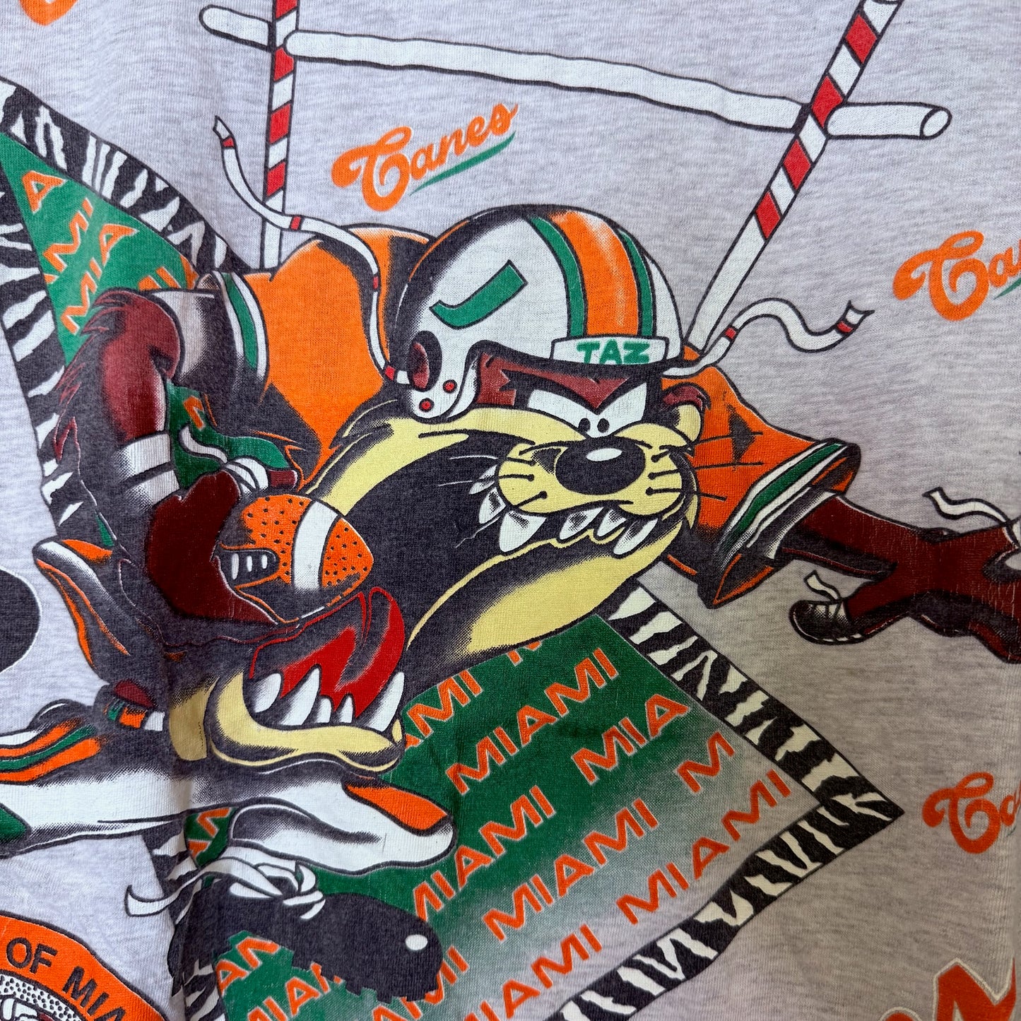 1994 Miami Hurricanes Taz NCAA T-shirt (B2327)