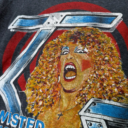 80s Twisted Sister I Wanna Rock Band Raglan T-Shirt Sz M