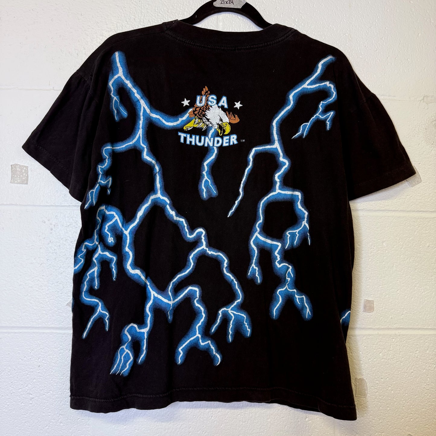 90s 420 Weed American Thunder Lightning T-shirt (B2520)