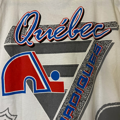 1991 Quebec Nordiques NHL Bulletin T-Shirt Sz XL