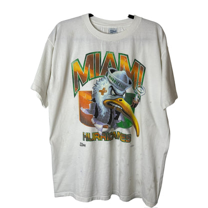 90s Miami Hurricanes T-shirt Sz L (A7299)