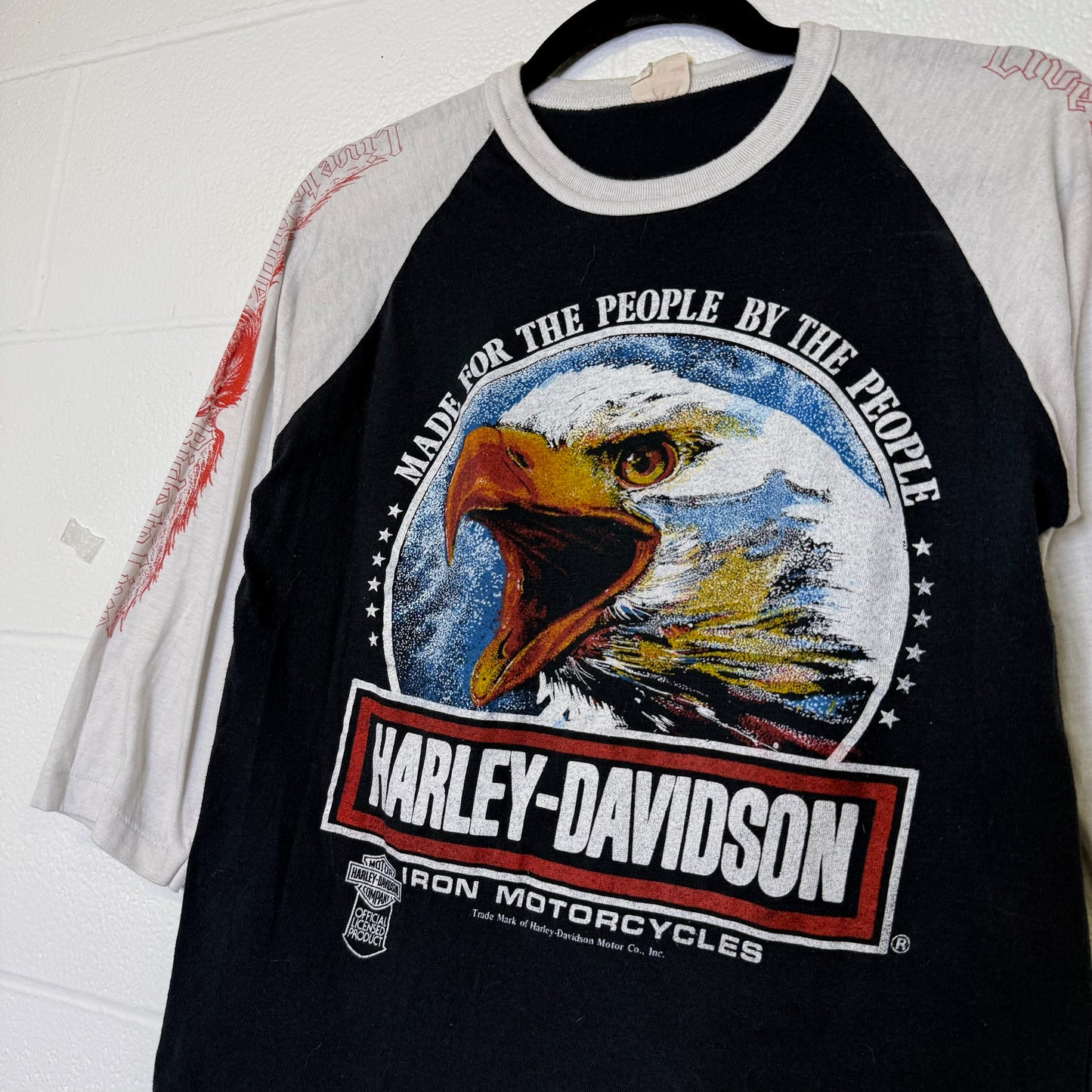 90s Harley Davidson Eagle Long Sleeve T-shirt Sz L (B2988)