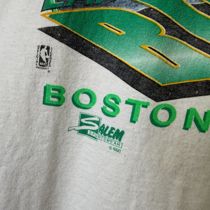 1990 Boston Celtics Larry Bird Salem NBA T-Shirt Sz L (B2177)