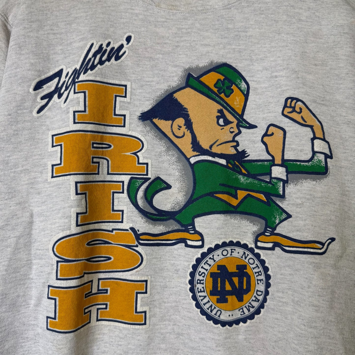 90's Notre Dame Fighting Irish NCAA Crewneck Sweater Sz M (B2353)
