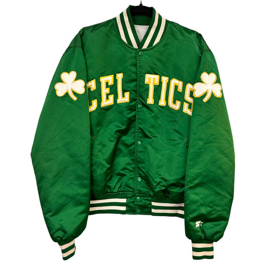 90's Boston Celtics NBA Starter Satin Jacket Sz L