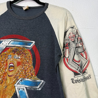 80s Twisted Sister I Wanna Rock Band Raglan T-Shirt Sz M