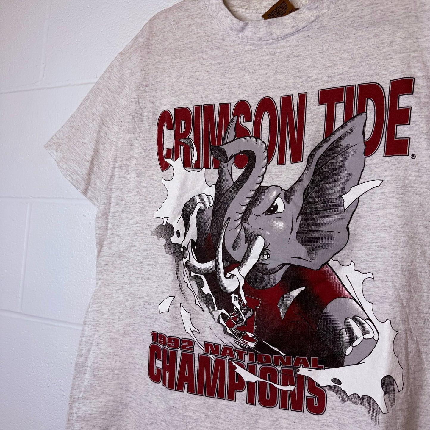 90s University of Alabama Nutmeg Breakthrough NCAA T-shirt Sz L (B2346)
