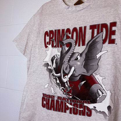 90s University of Alabama Nutmeg Breakthrough NCAA T-shirt Sz L (B2346)