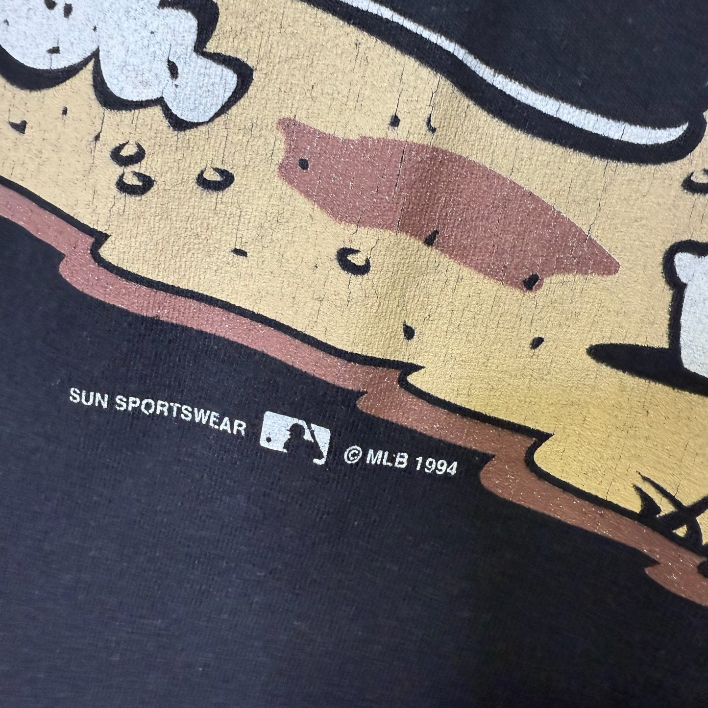 1994 Looney Tunes New York Yankees MLB T-Shirt Sz L (B1624)
