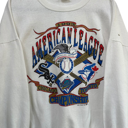 1993 Blue Jays vs White Sox MLB Crewneck Sz L (A3507)