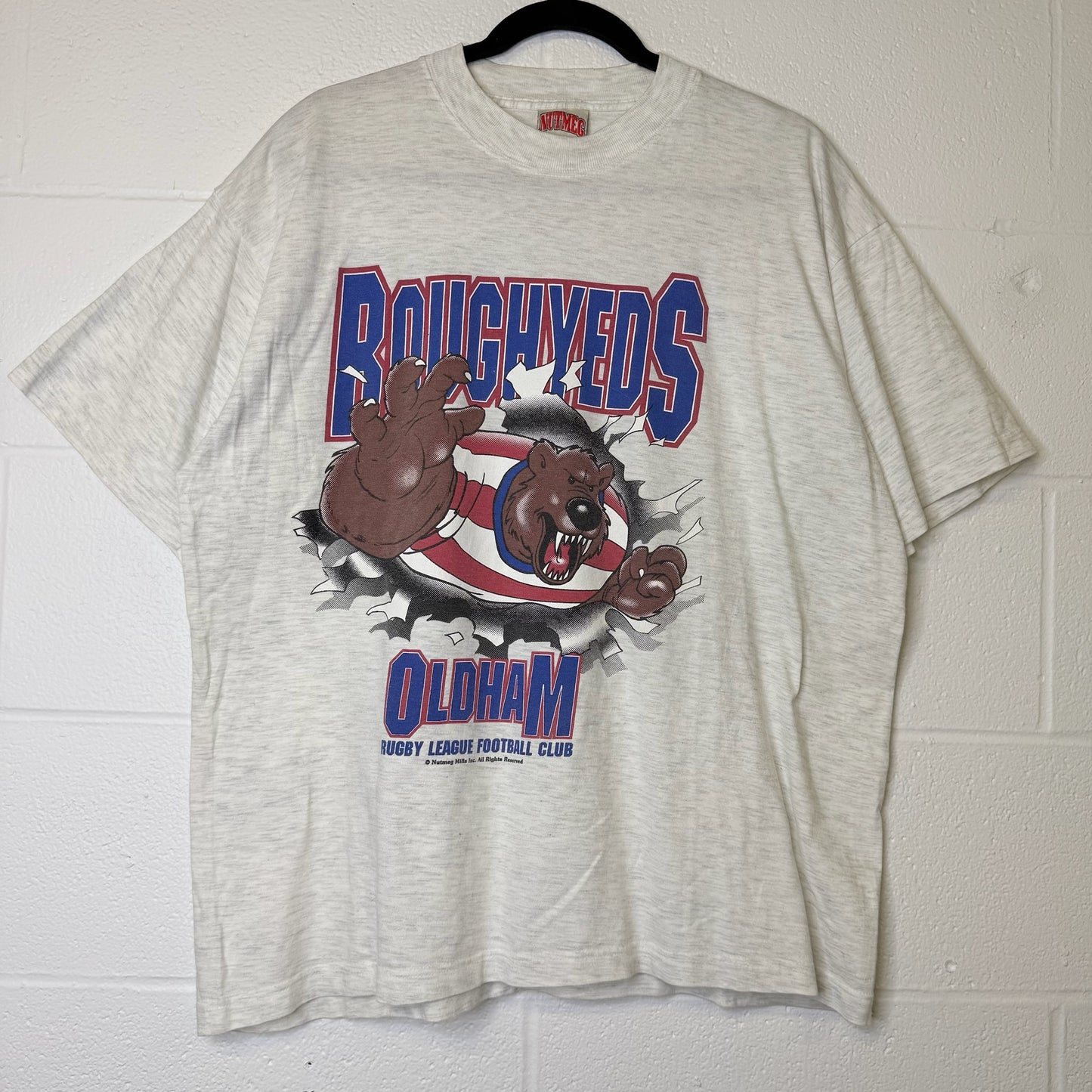 90's Roughyeds Oldham Nutmeg Breakthrough T-Shirt Sz L (B2084)