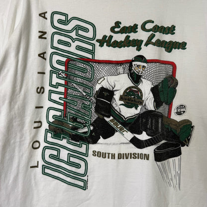 90's Louisiana Ice Gator Hockey T-shirt Sz XL (B678)