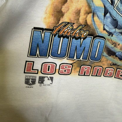 1995 Los Angeles Dodgers Hideo Nomo MLB T-Shirt M (B2972)
