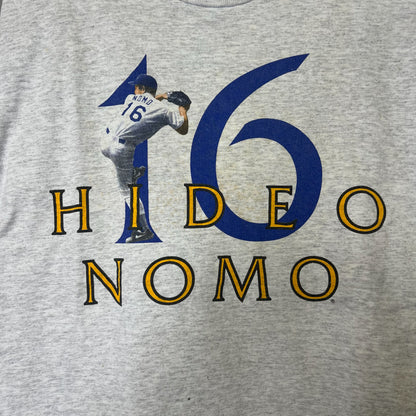 1995 Hideo Nomo LA Dodgers MLB T-shirt Sz L (B2434)